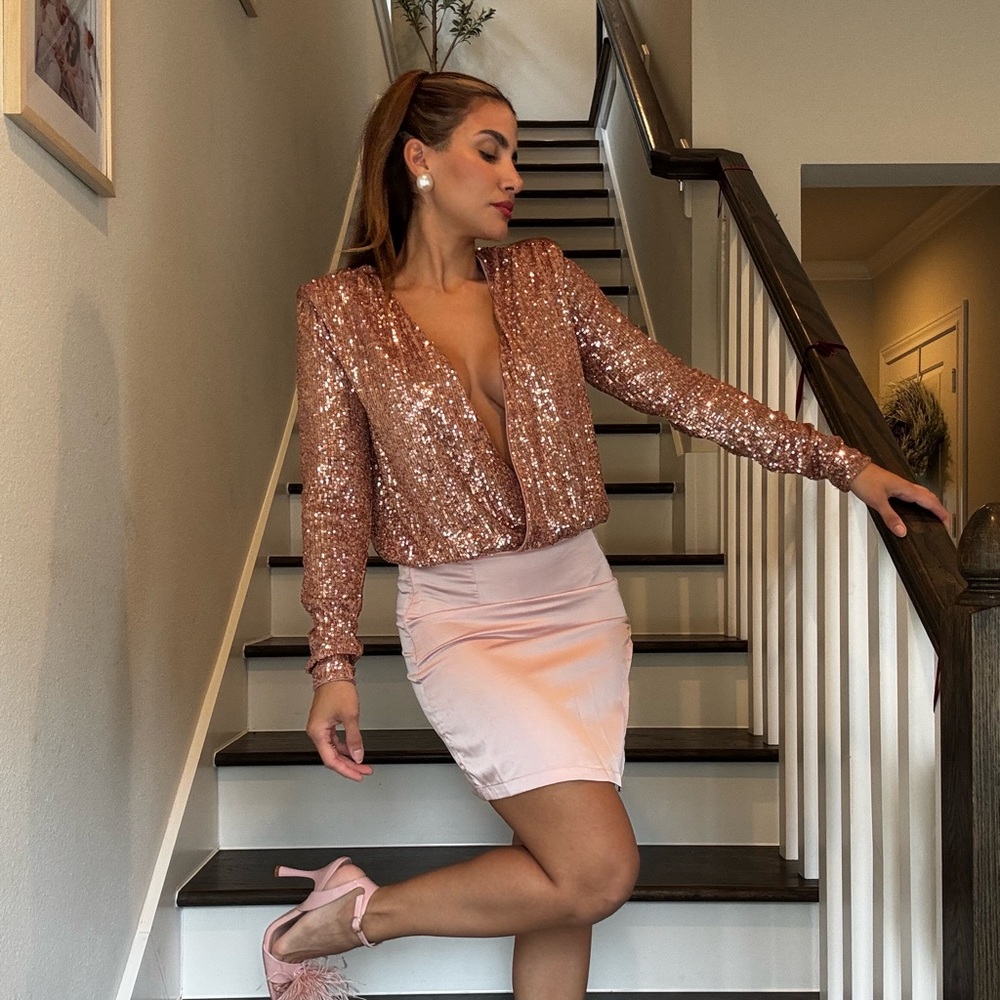 Revolve Sequin Bodysuit - image 1